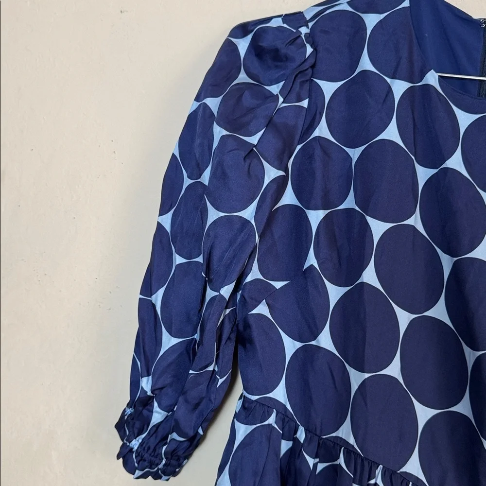 Kate Spade Joy Dot Silk-blend Twill Dress Size 8